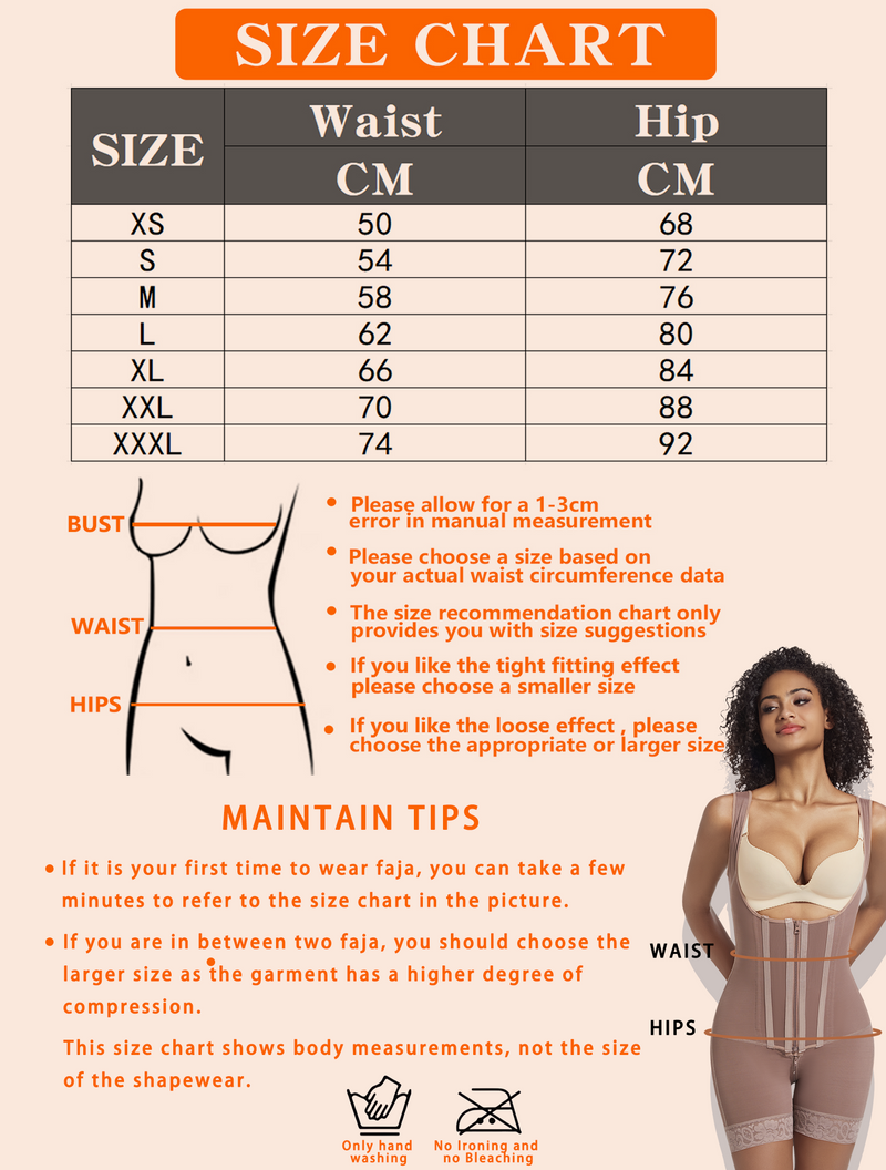 High Compression Shapewear with Front Zipper and Mid Thigh