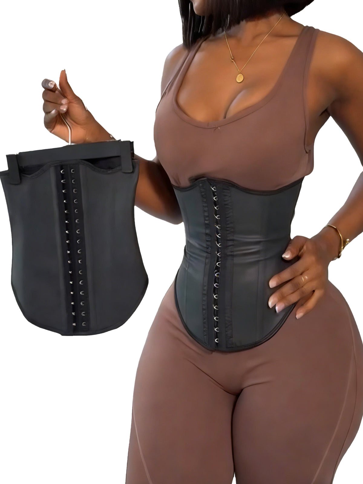 Waist Trainer Faux Leather Slimming Belt