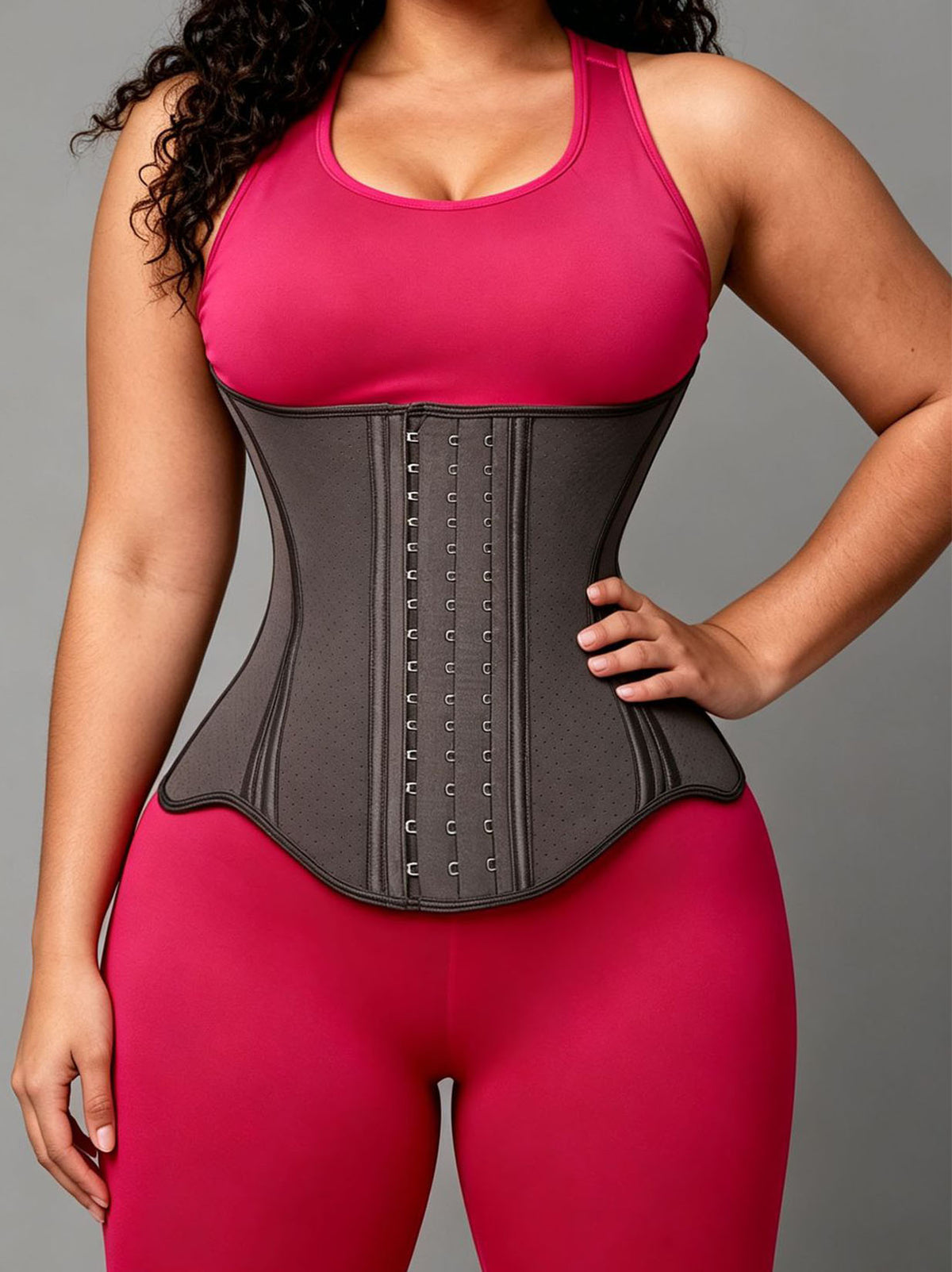 19 Steel Bones Latex Long Torso Waist Trainer Tummy Control Waist Cincher Body Shaper Corset