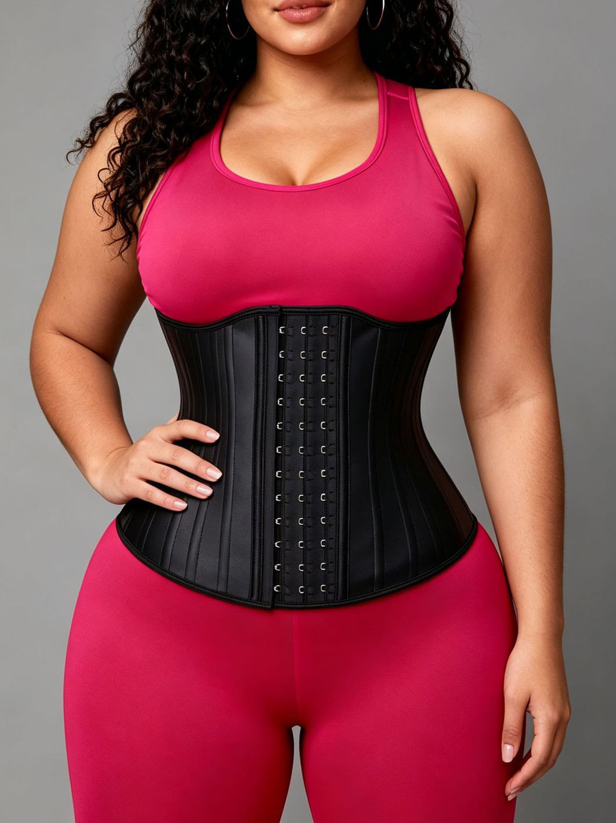 25 Steel Bones Waist Cincher Latex Waist Trainer for Women Tummy Control Hourglass Body Shaper Corset