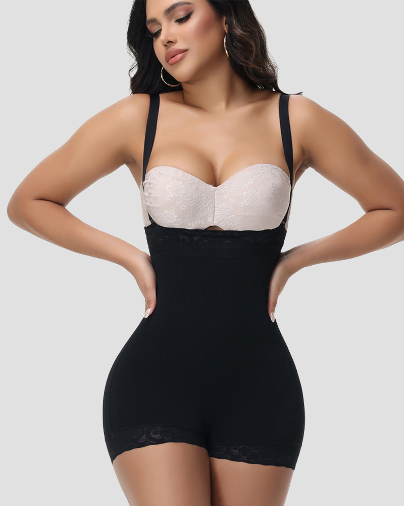 High Waist Seamless Shaping Shorts With Detachable Strap