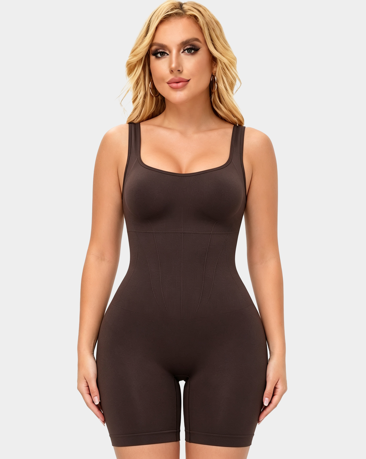 Sleeveless Tummy Control Butt Lifting Shapewear with Back Opening Design Easy Bathroom