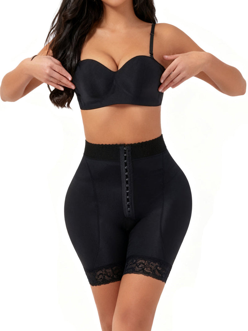 Women High Waist Adjustable Hook Tummy Control Shapewear Butt Lifting Hip Enhancement Panties with Removable Pad
