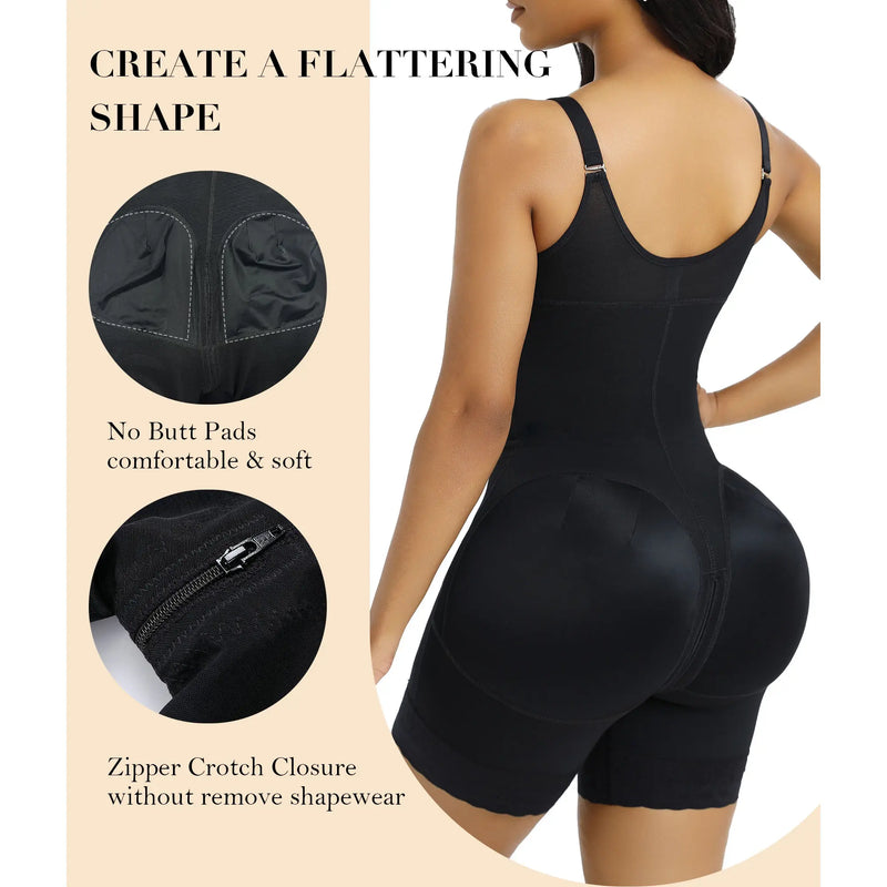 Fajas Colombianas Smooth Zipper Postpartum Tummy Control Shapewear