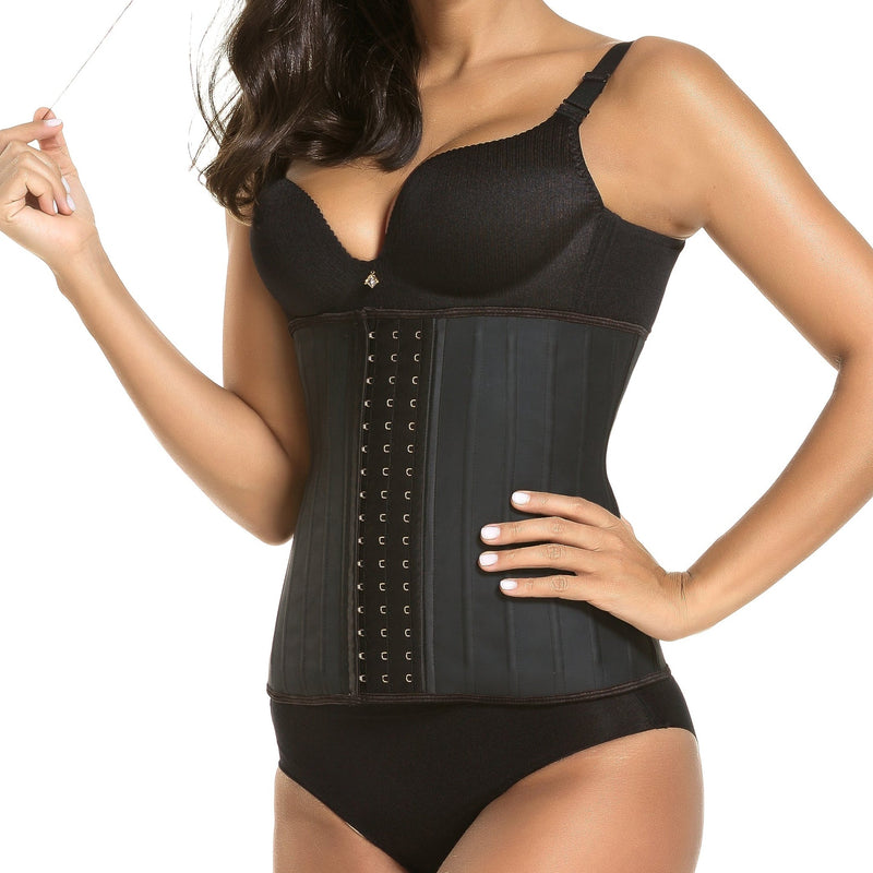 Women's Adjustable Latex Waist Trainer Steel Bones Slimming Workout Latex Corset