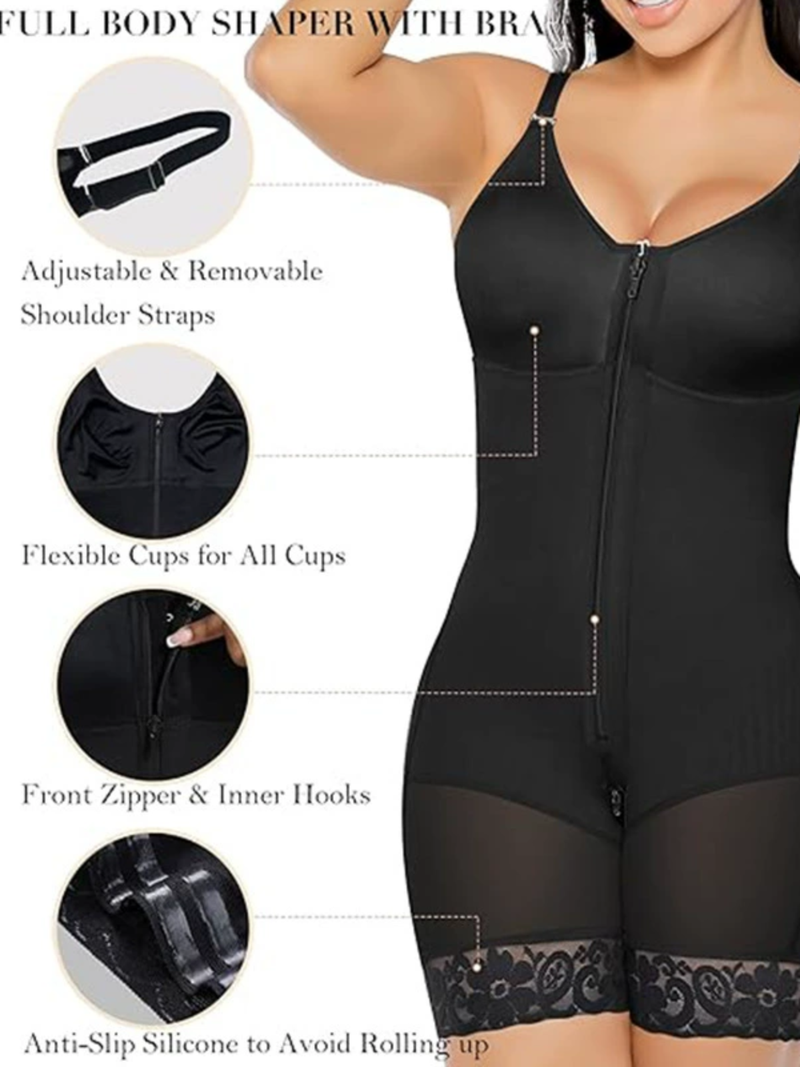 Fajas Colombianas Smooth Zipper Postpartum Tummy Control Shapewear