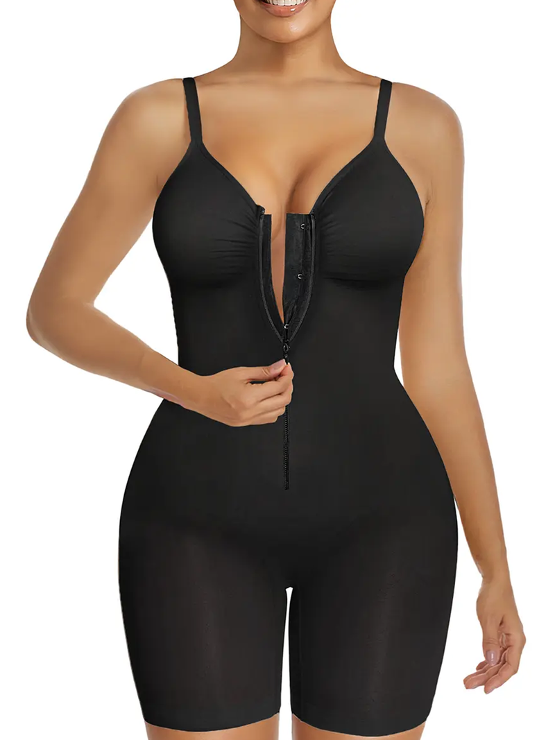 Shapewear for Women Tummy Control Bodysuits Zip-Up Comfort Ultra Stretch Fabric Customizable Fit Breathable Mesh Design Comfortable Fit