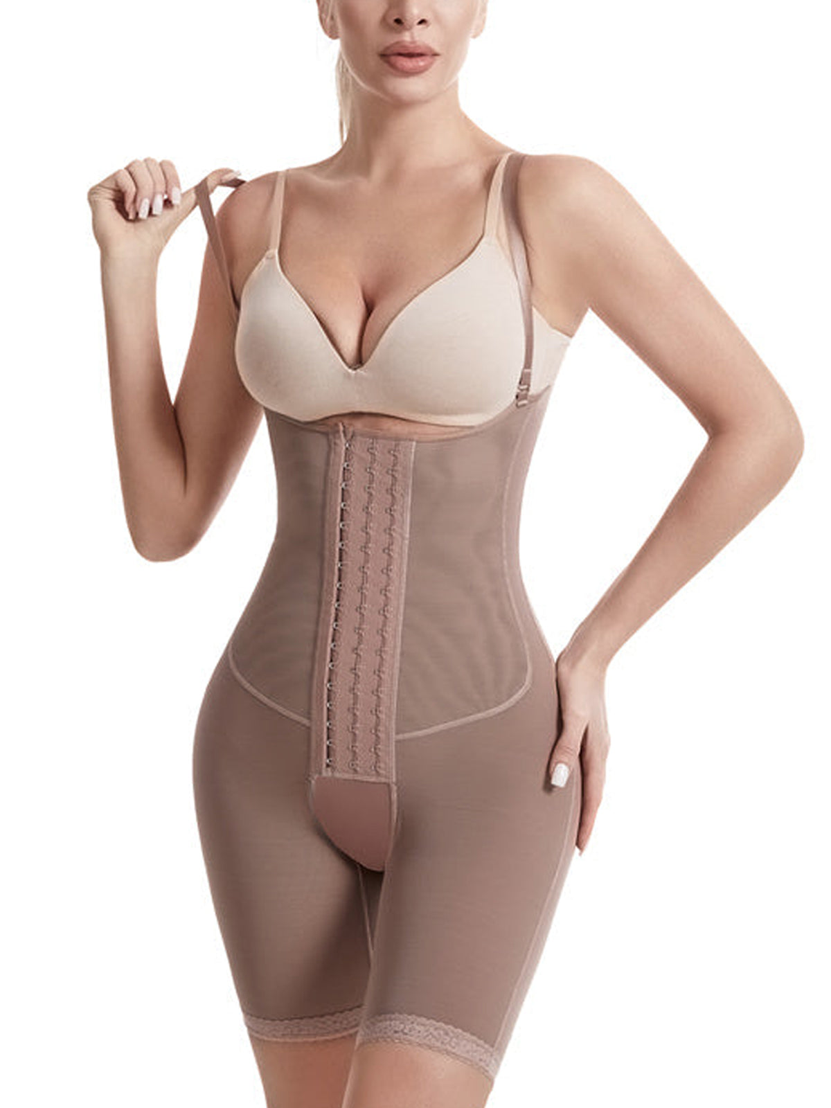 Women's Tummy Control ElasticitWomen's Tummy  Control Elasticity Plus Size Postpartum Open Breast Shapewear
